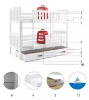 Slika BMS Kubus krevet na kat + ladica 200 x 90 cm, BIA /grafit