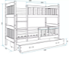 Slika BMS Kubus krevet na kat + ladica 200 x 90 cm, GRF/grafit