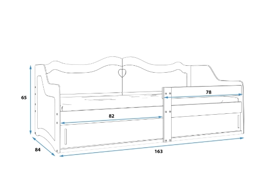 Slika Krevet sa spremištem 160 x 80 BIA Julia BMS 