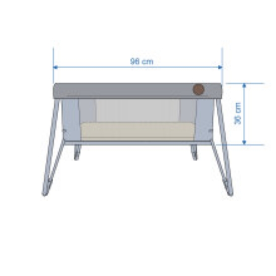 Slika Maxi-Cosi Iris putni krevetić, Essential Graphite  