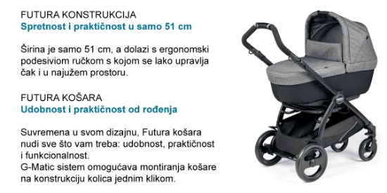 Slika Dječja kolica 3u1 Futura Quarz - Peg Perego 