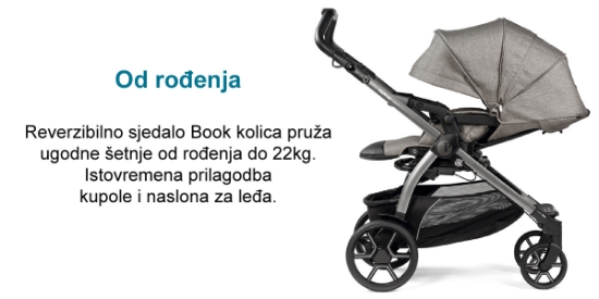 Slika Dječja kolica 3u1 Book SLK (Mon Amour) - Peg Perego