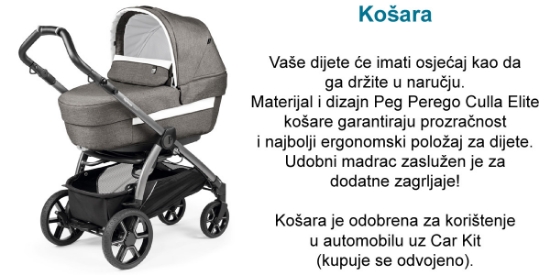 Slika Dječja kolica 3u1 Book SLK (Blue Shine) - Peg Perego