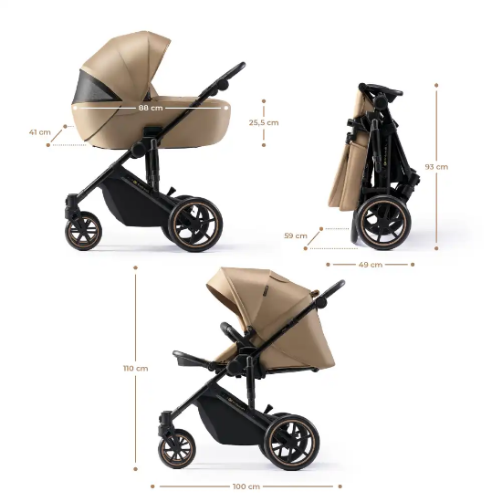 Slika Dječja kolica Prime 2 2u1, Sandrose Bež Kinderkraft 
