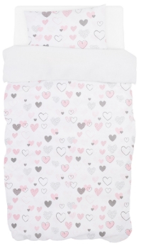 Slika Posteljina za djecu 2-djelna Roza srca BUBABA BY FREEON