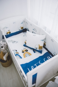 Slika Posteljina za djecu 6-djelna Veseli graditelji BUBABA BY FREEON