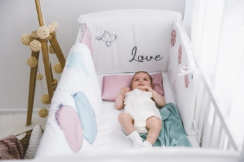 Slika Posteljina 6-djelna Zaljubljeni zeko, bijelo-roza BUBABA BY FREEON