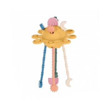 Slika Silikonska senzorna igračka Crazy planet 10 m+ Intense Ochre PETITE&MARS