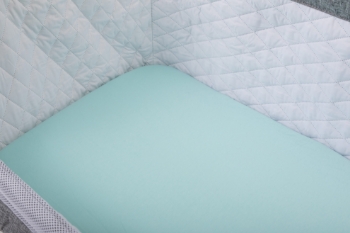 Slika Plahta za close to me krevetiće 2/1 mint-bijela BUBABA BY FREEON