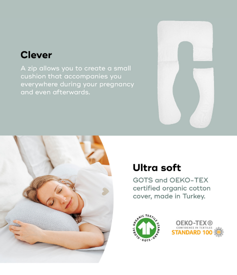 Slika Jastuk za dojenje i spavanje B Love XXL - Mineral Grey Babymoov 