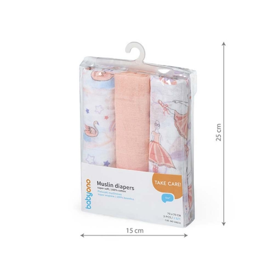 Slika Tetra pelene Muslin Balerina boja breskve - BabyOno 