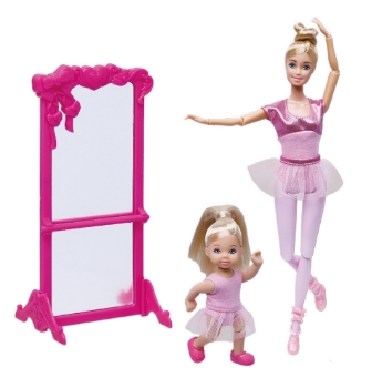 Prikažite detalje za Lutka balerina sa učenicom - MASEN TOYS  Slika Lutka balerina sa učenicom - MASEN TOYS