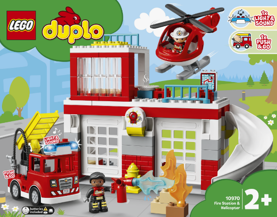 Slika LEGO® DUPLO® 10970 Vatrogasna postaja i helikopter