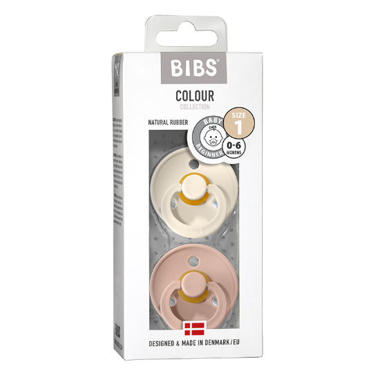 Slika BIBS Colour dude (okrugle) - Ivory/Blush (vel.3)