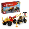 Slika LEGO® NINJAGO® 71789 Dvoboj Kaija u autu i Rasa na motociklu