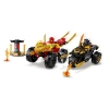 Slika LEGO® NINJAGO® 71789 Dvoboj Kaija u autu i Rasa na motociklu