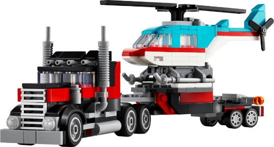 Slika LEGO® CREATOR 31146 Kamion s ravnom prikolicom i helikopter