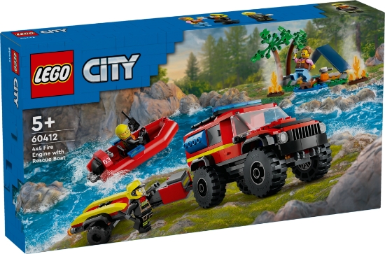 Slika LEGO® CITY 60412 Vatrogasni terenac s čamcem za spašavanje