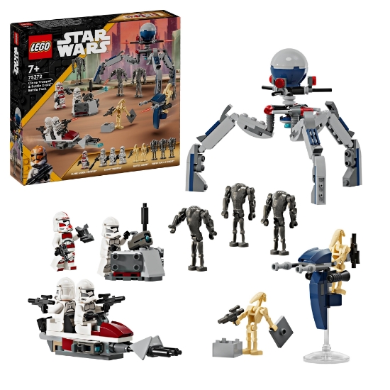 Slika LEGO® STAR WARS™ 75372 Bojni komplet: klonirani vojnik™ i bojni droid™