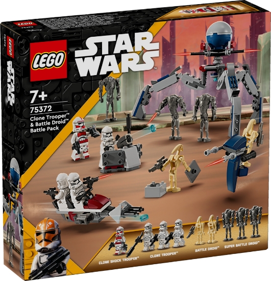 Slika LEGO® STAR WARS™ 75372 Bojni komplet: klonirani vojnik™ i bojni droid™