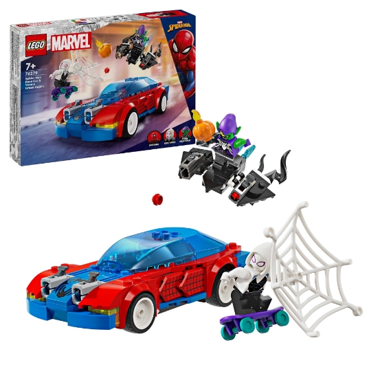 Slika LEGO® SUPER HEROES 76279 Spider-Manov trkaći auto i Venom Green Goblin