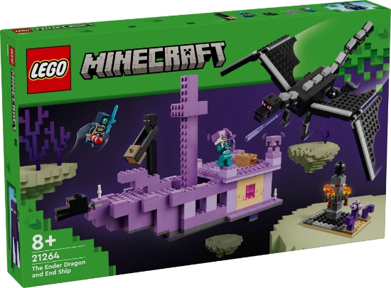 Slika LEGO® MINECRAFT® 21264 Enderski zmaj i brod