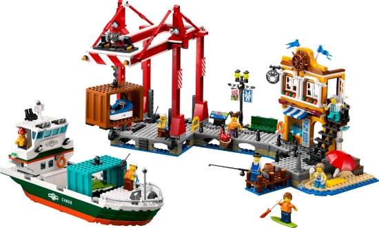 Slika LEGO® CITY 60422 Gradska luka s teretnim brodom   