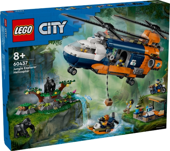 Slika LEGO® CITY 60437 Helikopter istraživača prašume u bazi  