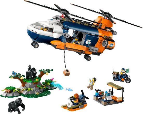 Slika LEGO® CITY 60437 Helikopter istraživača prašume u bazi  