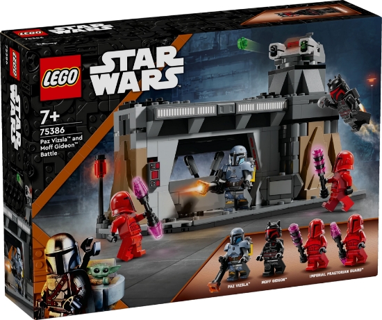 Slika LEGO® STAR WARS™ 75386 Paz Vizsla™ i Moff Gideon™ u borbi   