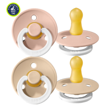 Slika BIBS Colour dude (okrugle) - Blush GLOW/Vanilla GLOW (vel.2)