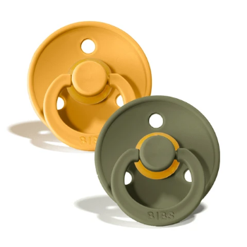 Slika BIBS Colour dude (okrugle) - Honey Bee/Olive (vel.1)