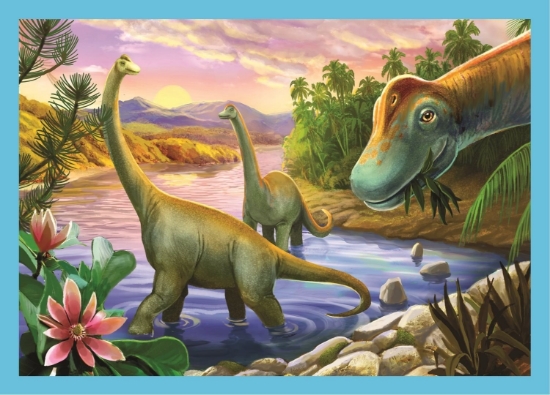 Slika  Puzzle dinosauri, 4u1 (12,15,20,24) 34609 - TREFL