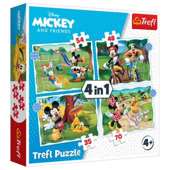 Slika  Puzzle Mickey Mouse, 4u1 (35,48,54,70) 34604 - TREFL