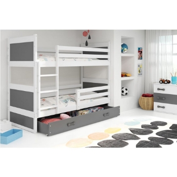 Slika Krevet BMS Rico na kat + ladica 200x90 cm, BIA grafit