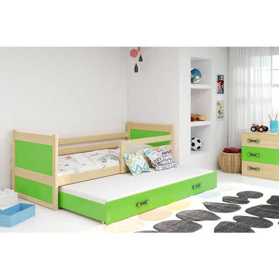 Slika BMS Rico krevet za 2 osobe 190 x 80 cm, PINE/zelena