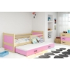 Slika BMS Rico krevet za 2 osobe 190 x 80 cm, PINE/roza