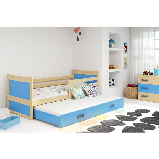 Slika BMS Rico krevet za 2 osobe 190 x 80 cm, PINE/plava