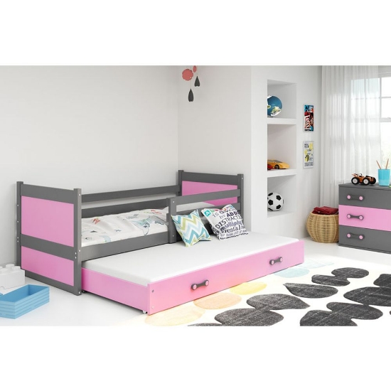 Slika BMS Rico krevet za 2 osobe 190 x 80 cm, GRF/roza