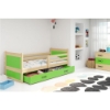 Slika BMS Rico krevet + ladica 200 x 90 cm, PINE/zelena
