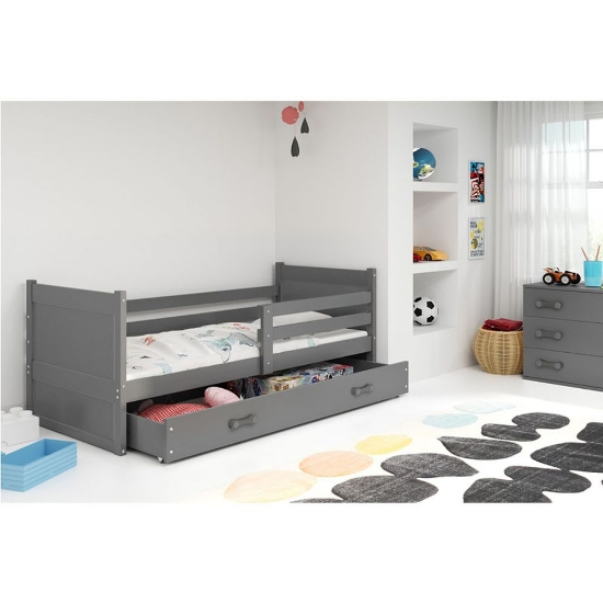 Slika BMS Rico krevet + ladica 200 x 90 cm, GRF/grafit