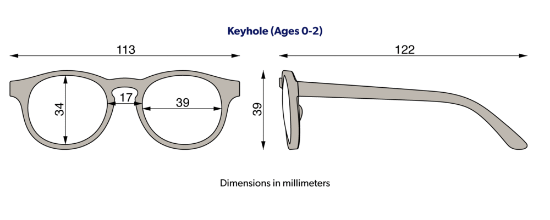 Slika Dječje sunčane naočale Keyhole, Bermuda Blue - Babiators