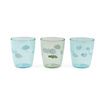 Slika Set od 3 čašice Happy clouds Zelena - Done by Deer