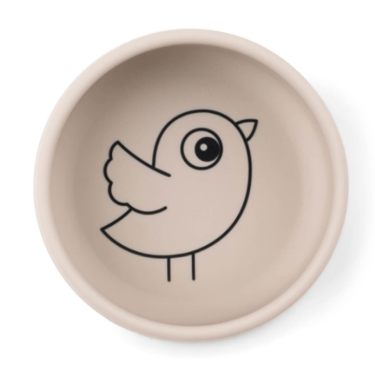 Slika Silikonski set za jelo Birdee, Sand - Done by Deer