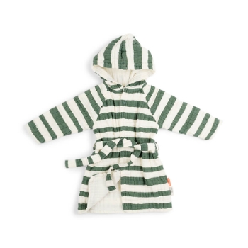 Slika Dječji ogrtač, Stripes Green - Done by Deer