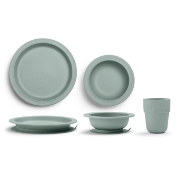Slika Set za jelo od bambusa, Pebble Green - Elodie