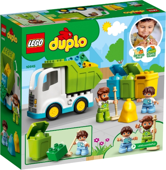 Slika LEGO® DUPLO® 10945 Smetlarski kamion i kante za reciklažu