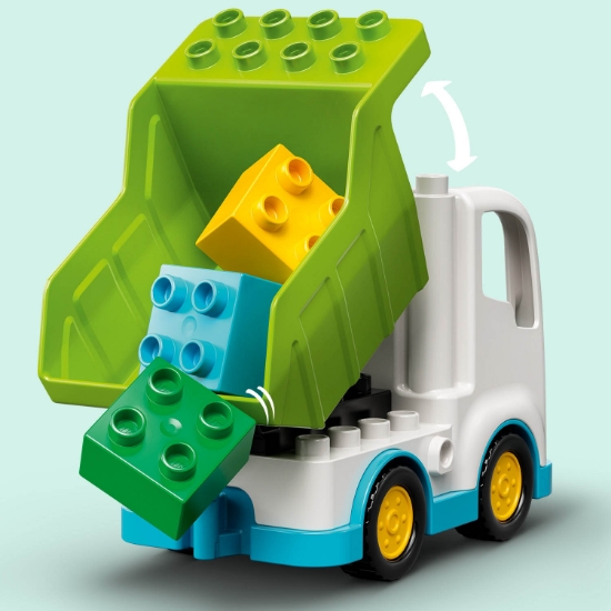 Slika LEGO® DUPLO® 10945 Smetlarski kamion i kante za reciklažu