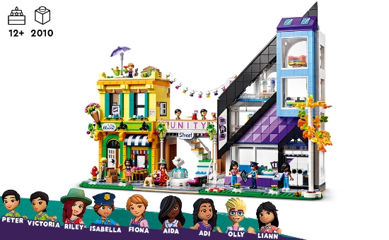 Slika LEGO® FRIENDS 41732 Cvjećarnice i dizajnerske trgovine u centru