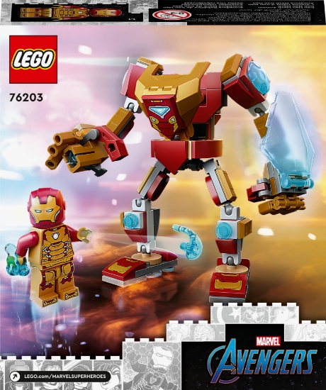 Slika LEGO® SUPER HEROES 76203 Mehanički oklop Iron Mana